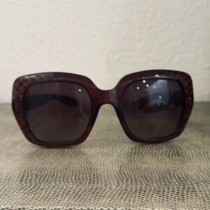 Bottega Veneta Oversized Burgundy Sunglasses